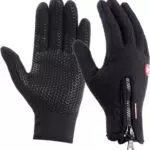 UPhitnis Freizeit Fahrradhandschuhe Herren Winter - Touchscreen Fahrrad Handschuhe Damen mit Dünne Gefüttert - Winterhandschuhe für Männer Frau Wasserdicht & Winddichte