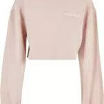 Urban Classics Damen TB5461 Cropped Sweatshirt mit kleiner Stickerei
