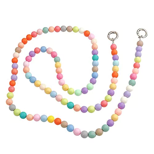 URFEDA Handykette mit bunten Perlen - Lanyard für Damen und Mädchen