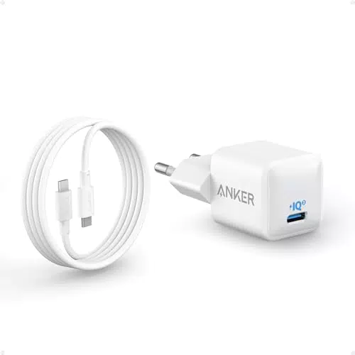 Anker 511 USB C Ladegerät 20W mit 180cm Kabel – Schnellladegerät für iPhone und iPad