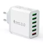USB Ladegerät 6-Ports 33W mit QC 3.0 für iPhone, iPad und Smartphones