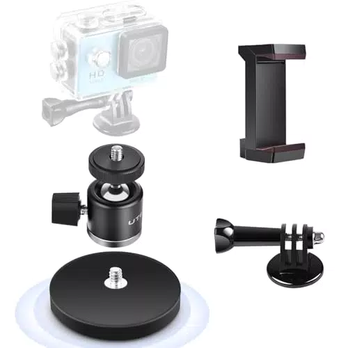 UTEBIT Kamera-Magnethalter mit 360° Kugelkopf und stabilem Smartphone-Halter