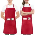 Utopia Kitchen 2 Pack verstellbare Latzschürze für Männer und Frauen mit 2 geräumigen Taschen - Schürzen für Köche BBQ Malerei Backen Kochen - Blau
