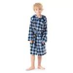 V. & GRIN Jungen-Fleece-Bademantel mit Kapuze für Kleinkinder 3–14 Jahre