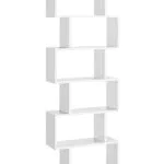 VASAGLE Bücherregal LBC61WT, modernes Standregal für Wohnzimmer und Büro