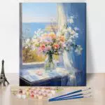 Vase DIY Malen nach Zahlen für Erwachsene – Abstraktes Acryl-Kit auf Leinwand