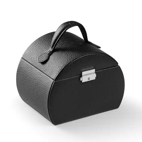 Vee Schmuckkästchen Mädchen - Leder Schmuckschatulle mit Spiegel und Schubladen