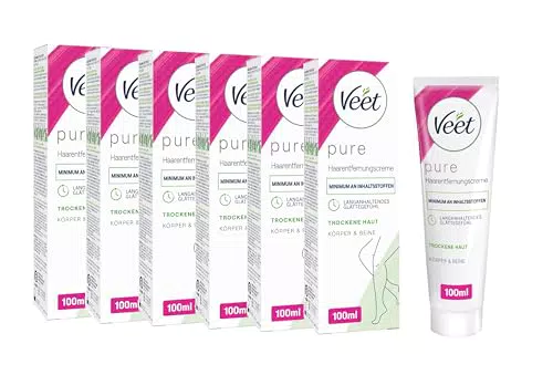 Veet Haarentfernungscreme Silk & Fresh für trockene Haut, seidig glatte Beine