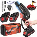 Veitorld Mini Kettensäge mit automatischem Ölsystem – ideale Geschenke für Männer