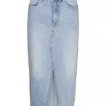 Vero Moda Damen Jeansrock mit hoher Taille und langer Länge