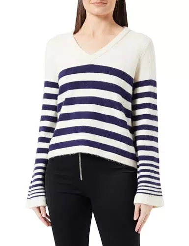 VERO MODA Vmhurricane LS V-Neck Pullover für Damen