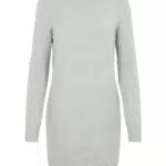 VERO MODA Mini Strickkleid Langarm Rundhals Regular Fit Oberschenkellang