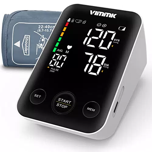 Vimmk Blutdruckmessgerät Oberarm digital mit LED-Display und Arrhythmie-Erkennung