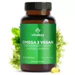 Vitabay Hochdosierte Omega 3 Kapseln - Veganes Algenöl mit DHA und EPA