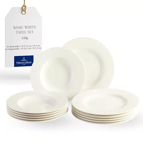 Villeroy & Boch - Kaffee-Set aus Premium Porzellan, spülmaschinen- und mikrowellengeeignet, weiß