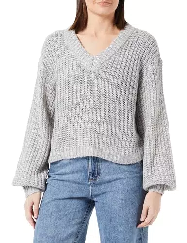 VMTHUNDER LS V-Neck Pullover für Damen
