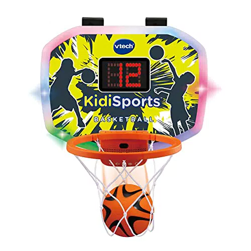 VTech KidiSports Basketballkorb mit Bewegungssensor und Punktezähler für Kinder