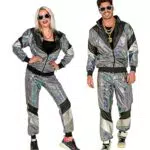 WIDMANN Milano Kostüm Trainingsanzug 80er Jahre Disco Bad Taste Outfit