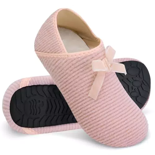 WateLves Damen Memory Foam Hausschuhe Antirutsch mit Polar Fleece-Futter