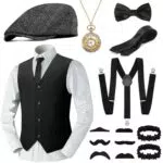 WEARXI Herren Accessoires für 20er Jahre Kostüme und Peaky Blinders