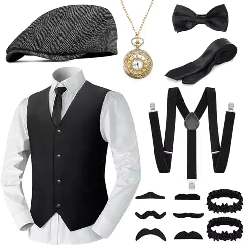 WEARXI Herren Accessoires für 20er Jahre Kostüme und Peaky Blinders