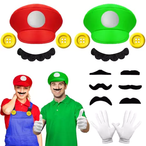 WEARXI Mario Luigi Kostüm für Kinder und Herren – Halloween und Karneval