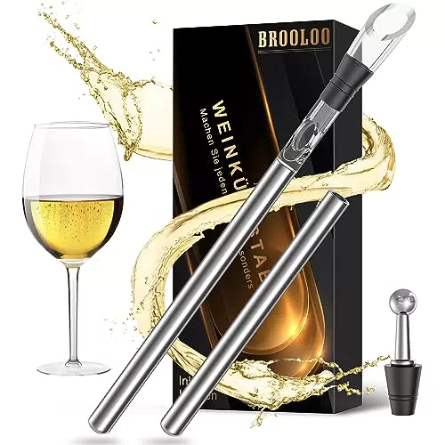Weinkühlstab Edelstahl – Perfektes Geschenk für Weinliebhaber zu Weihnachten