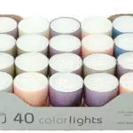 Wenzel-Kerzen Teelichte 8h aus Paraffin, Modell Colorlights Pastell