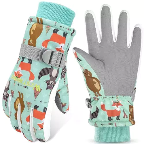 WESTGIRL Kinder Winterhandschuhe - Winddicht, Warm, Wasserabweisend für Outdoor