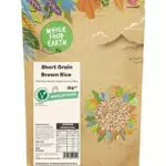 Wholefood Earth Kurzkornbrauner Reis - GMO-frei, vegan und ohne Zuckerzusatz
