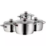 WMF Quality One Kochtopfset Induktion mit Glasdeckel aus Cromargan Edelstahl