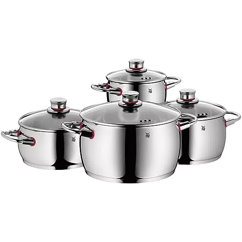 WMF Quality One Kochtopfset Induktion mit Glasdeckel aus Cromargan Edelstahl
