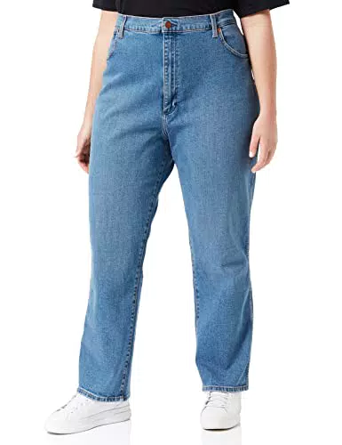 Wrangler Damen WILD West Jeans, Mid Blue