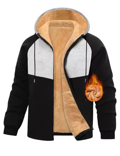 Xnova Herren Sweatjacke Hoodie mit Reißverschluss – Warmer Kapuzenpullover