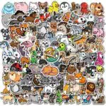 Yeahbo Kawaii Tier Sticker Set für Mädchen – Aufkleber für Laptop, Skateboard und mehr