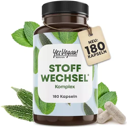 Yes Vegan® Stoffwechsel Kapseln mit Cholin, Zink, L-Carnitin und Koffein