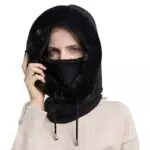 YIDOUJIN Winddichter Schal Hut für Damen – 2 in 1 Schalmütze mit Halswärmer