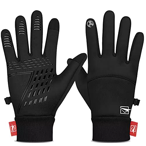 Yobenki Winterhandschuhe für Herren – Wasserabweisende Touchscreen Fahrradhandschuhe