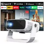 ZDK 2025 Smart Beamer mit Full HD 1080P, WiFi 6, Bluetooth und Trapezkorrektur