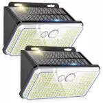 ZEEFO Solarlampe für Außen mit 235 LEDs und Bewegungsmelder, IP68, 3 Modi