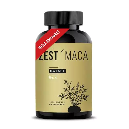 ZEST'MACA hochdosiertes Maca Extrakt 50:1 - 120 Kapseln für 2 Monate