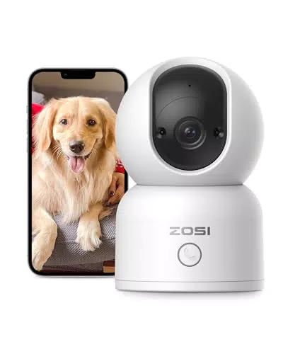 ZOSI 2K WLAN Überwachungskamera Innen mit KI Personenerkennung und Auto-Tracking