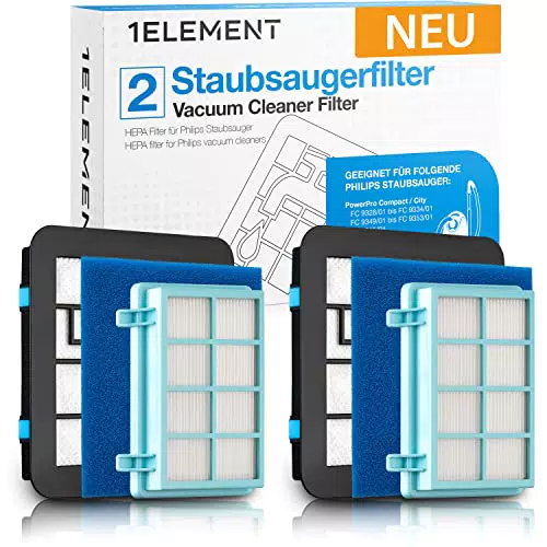 Philips Filter für PowerPro Compact, City & Active Staubsauger – Ersatz für FC8010/02