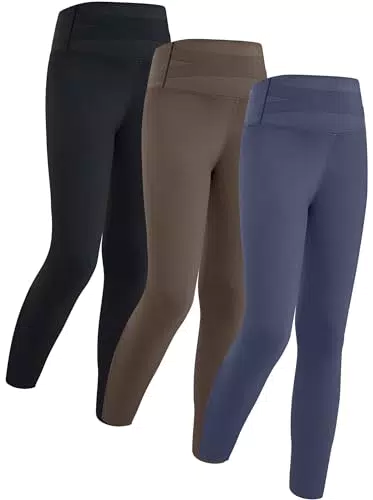 Mädchen Stretch Leggings mit hoher elastischer Taille für Schule und Alltag