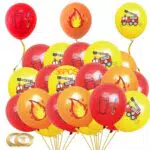 Feuerwehr Luftballons Set – Deko Zubehör für Kindergeburtstag und Mottoparty