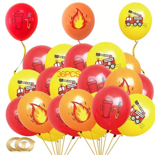 Feuerwehr Luftballons Set – Deko Zubehör für Kindergeburtstag und Mottoparty