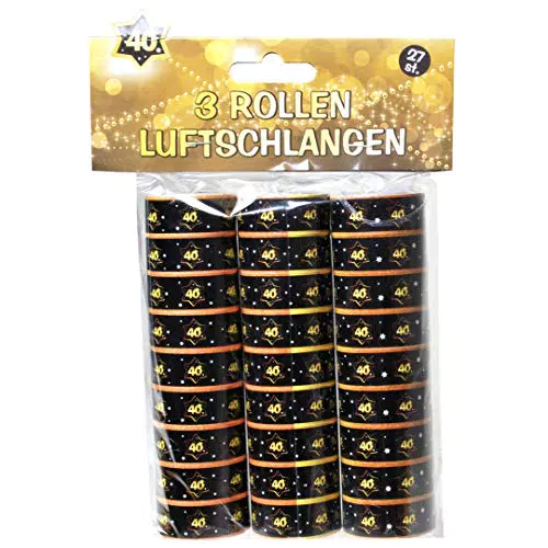 Papier Luftschlangen 40" - Deko für den 40. Geburtstag von [Brand]