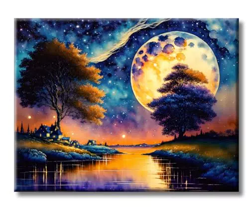 77iiAii Malen nach Zahlen für Erwachsene - DIY Gemälde Set mit Pinsel und Acrylfarbe