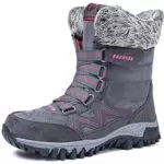 AARDIMI Winterschuhe Damen Wasserdicht Gefüttert für Outdoor Trekking