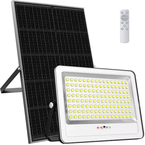Adewalk 600W Solar Strahler Außen mit Fernbedienung – Superhelles LED Flutlichter